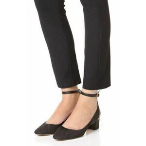 Sam Edelman "Lola" Black Suede Ankle Strap Pumps